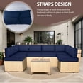 thumbnail image 2 of Outdoor Furniture Replacement Cushions, Water-Resistant Patio Cushions for 6-Seat Sectional Conversation Sets,14-Piece Patio Sectional Rattan Sofa Cushions Set, 2 of 5