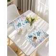 thumbnail image 5 of Teal Turtle Coastal Placemats Set of 8, Octopus Coral Summer Beach Starfish Placemats for Dining Table, Place Mats for Kitchen Tabletop, Waterproof Wipeable Dining Table Mats Set, 5 of 9