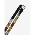 thumbnail image 4 of Ed Hardy Men's Leopard Skull Print Black Belt With Pyramid Rivet Studs (38, Black), 4 of 4