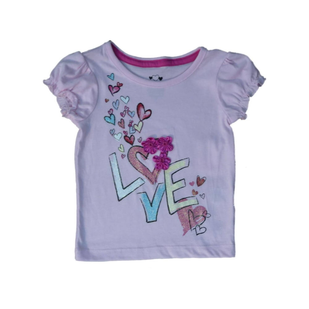 Walmart - Infant Toddler Girl Pink Love With Heart Print Valentine ...
