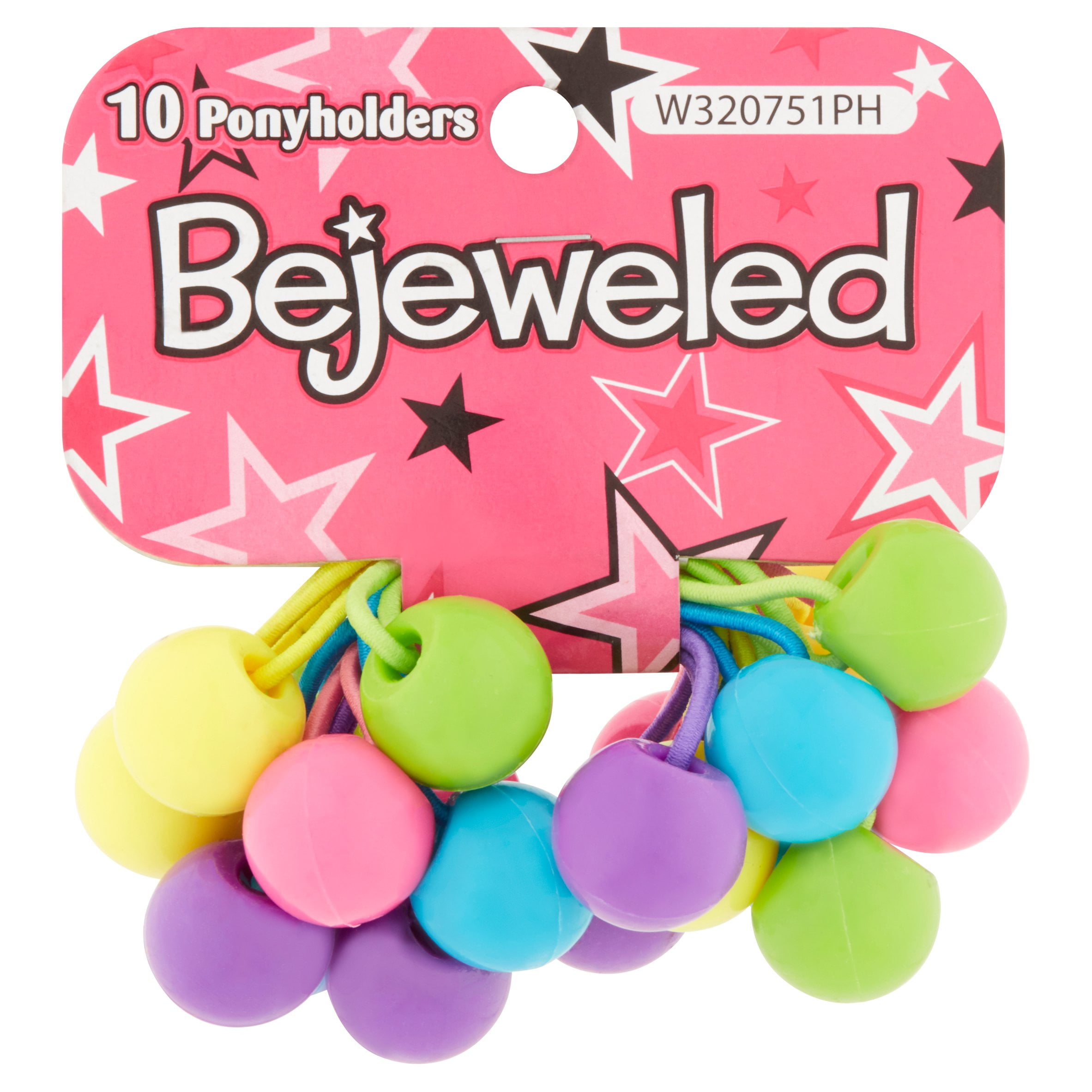 Bejeweled Ponyholders, 10 count