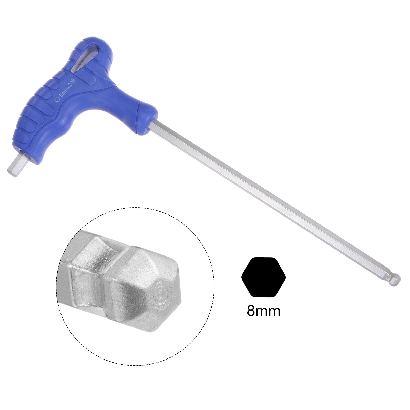 uxcell 8mm Metric T Handle Hex Socket Wrench Spanner CR-V a18032900ux0388