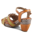 thumbnail image 7 of L'Artiste ASTARR Hand-Painted Leather Platform Heel Sandal, 7 of 7