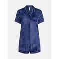 thumbnail image 5 of Joyspun Women’s Stretch Satin Sleep Top and Shorts, 2-Piece Set, Sizes XS to 3X, 5 of 6