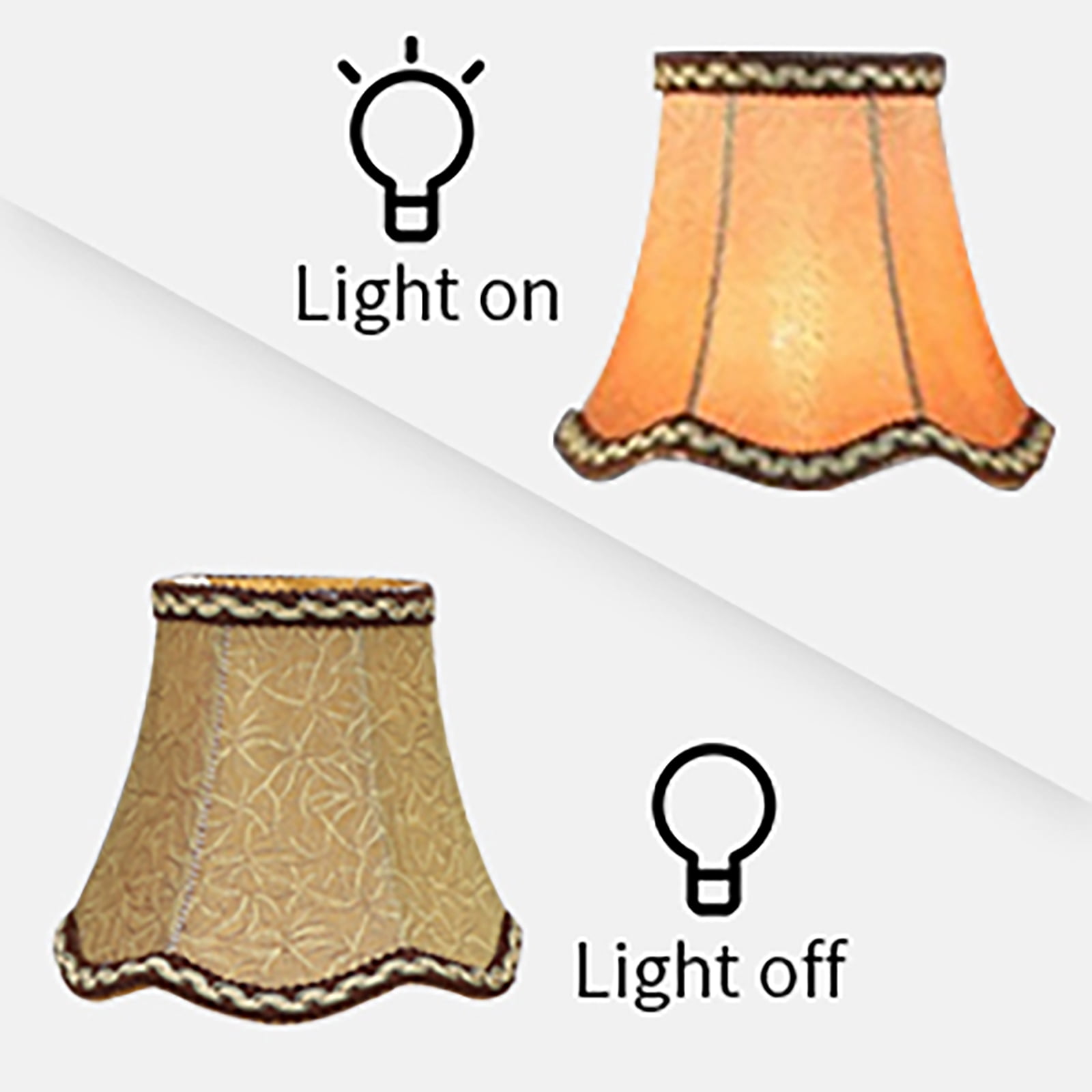 Acahhotxx Lamp Covers, 3 Pack Lamp Shades Clip On Lampshade Fabric Texture Soft Lighting Decors Elegant Lighting Accessories for Lighting