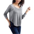 thumbnail image 2 of Lucky Brand Blusa térmica con costuras expuestas para mujer, gris, pequeña Lucky Brand Térmico, 2 of 2