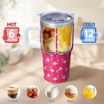 thumbnail image 6 of Flamingo Tumbler with Handle 20OZ Portable BPA Free Mug Unique Birthday Christmas Gifts for Flamingo Lovers Great Presents for Women Men Suitable for Home Office Travel Picnics Daily Hydration, 6 of 6