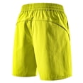 thumbnail image 5 of Besolor Workout Shorts for Men Wide Leg Drawstring Elastic Waist Quick Dry Breathable Athletic Hiking Shorts with Pockets(X-Large,Yellow), 5 of 6