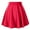 Red, variant on qolati Women's High Waisted Short Skirts Solid Color Knitting Flared Skater Mini Skirt Trendy Stretch A-Line Pleated Skirt