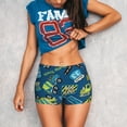 thumbnail image 3 of Balery Dump Truck Pantalones cortos de entrenamiento estampados para mujer, sin costuras, ajustados, para gimnasio, yoga, correr, deportes, ejercicio activo, fitness.-X-Large, 3 of 8