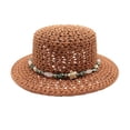 thumbnail image 4 of Hairbrella Sun Hats for Women Wide Brim Fedora Straw Uv Upf 80+ Women Bucket Hat Summer Beach Hat Top Brown One Size, 4 of 4