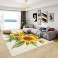 thumbnail image 1 of Sunflower Rugs for Bedroom - 5x6 Rug - Sunflower Rug - Yellow Floral Botanical Area Rug - Girls Flower Rugs - Spring Wildflower Carpet, 1 of 7