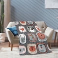 thumbnail image 4 of XMXT Flannel Warm Throw Blanket, Cartoon Animal Heads Bedroom Decor Blankets for Bed Couch Living Room, 50 x 70 inches, 4 of 9