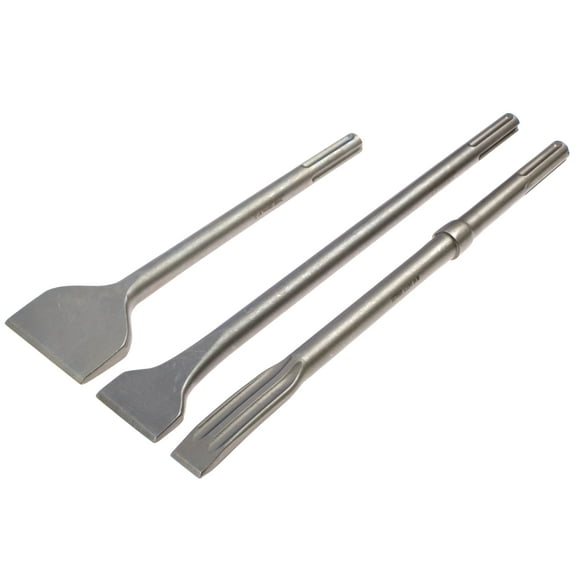 3 Piece, THINSET REMOVAL BIT, Tile & Scaling chisel set, SDS Max