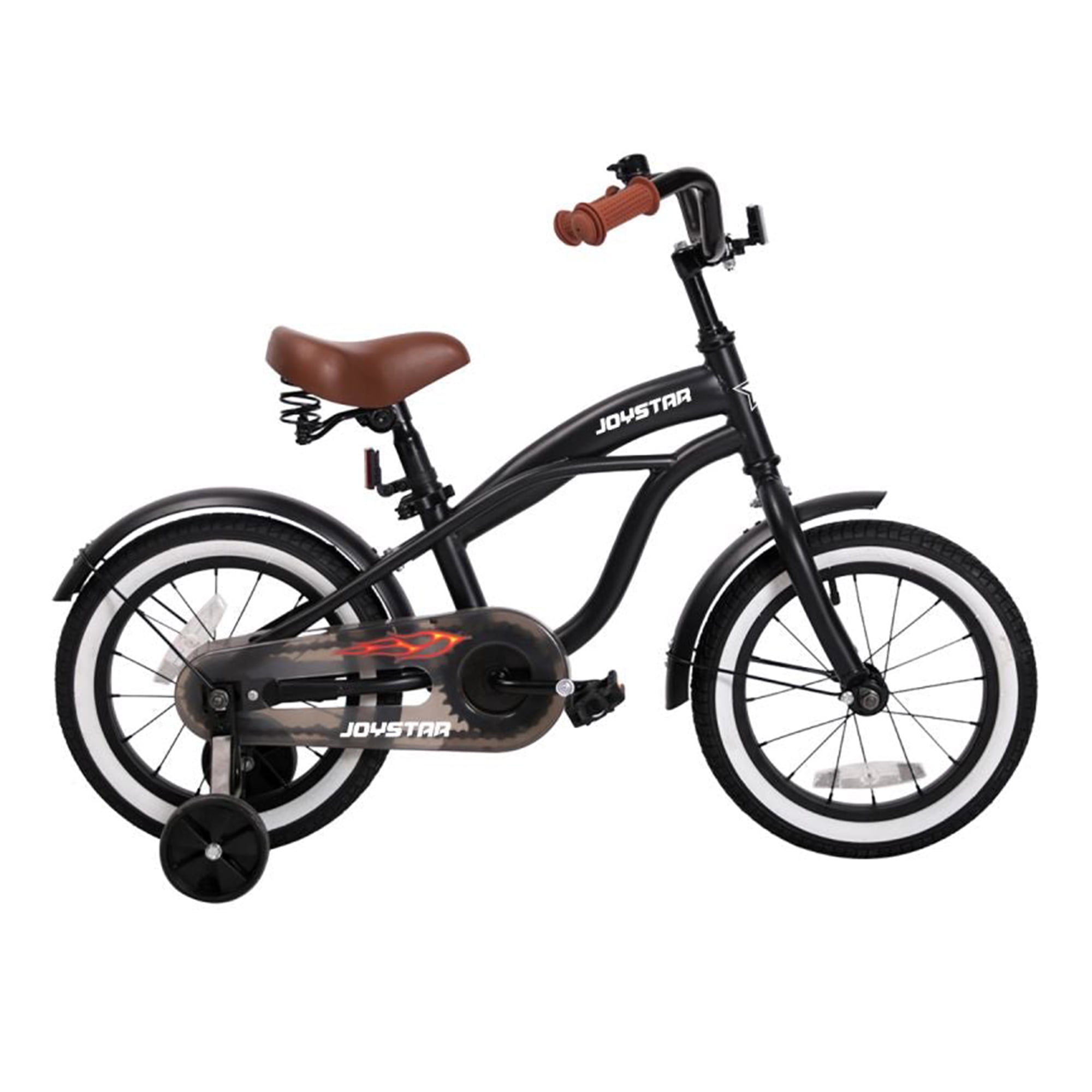 Joystar 16 Kids Cruiser Bike w Training Wheels and Coaster Brakes Ages 3 to 5 Black Walmart