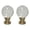 Polished Brass - Pack of 2, variant on Royal Designs, Inc. Clear Crystal Ball Lamp Finial for Lamp Shade, F-5044PB-2, Polished Brass, Pack of 2