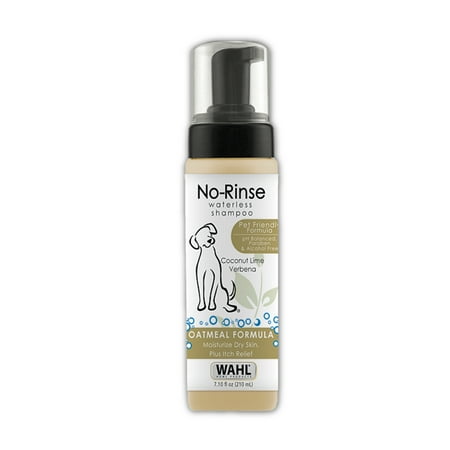 Wahl Waterless No Rinse coconut lime verbena shampoo, 7.1-oz bottle (Vet's Best No Rinse Clean Waterless Cat Shampoo)