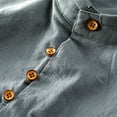 thumbnail image 4 of Lovskoo Mens Stand Collar Long Sleeve Shirt Collared Solid Color Striped Zip Up Lapel Top Sports Lapel Top Shirt Dark Gray, 4 of 6