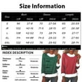 thumbnail image 3 of Women's Round Neck Plush Collar Christmas Printed Long Sleeve Pullover T-Shirt Top, Fleece Lined Holiday Sweater, Warm Winter Fashion Blouse,Blue,S, 3 of 7