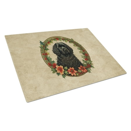 

Puli Christmas Flowers Glass Cutting Board 12 in x 15 in