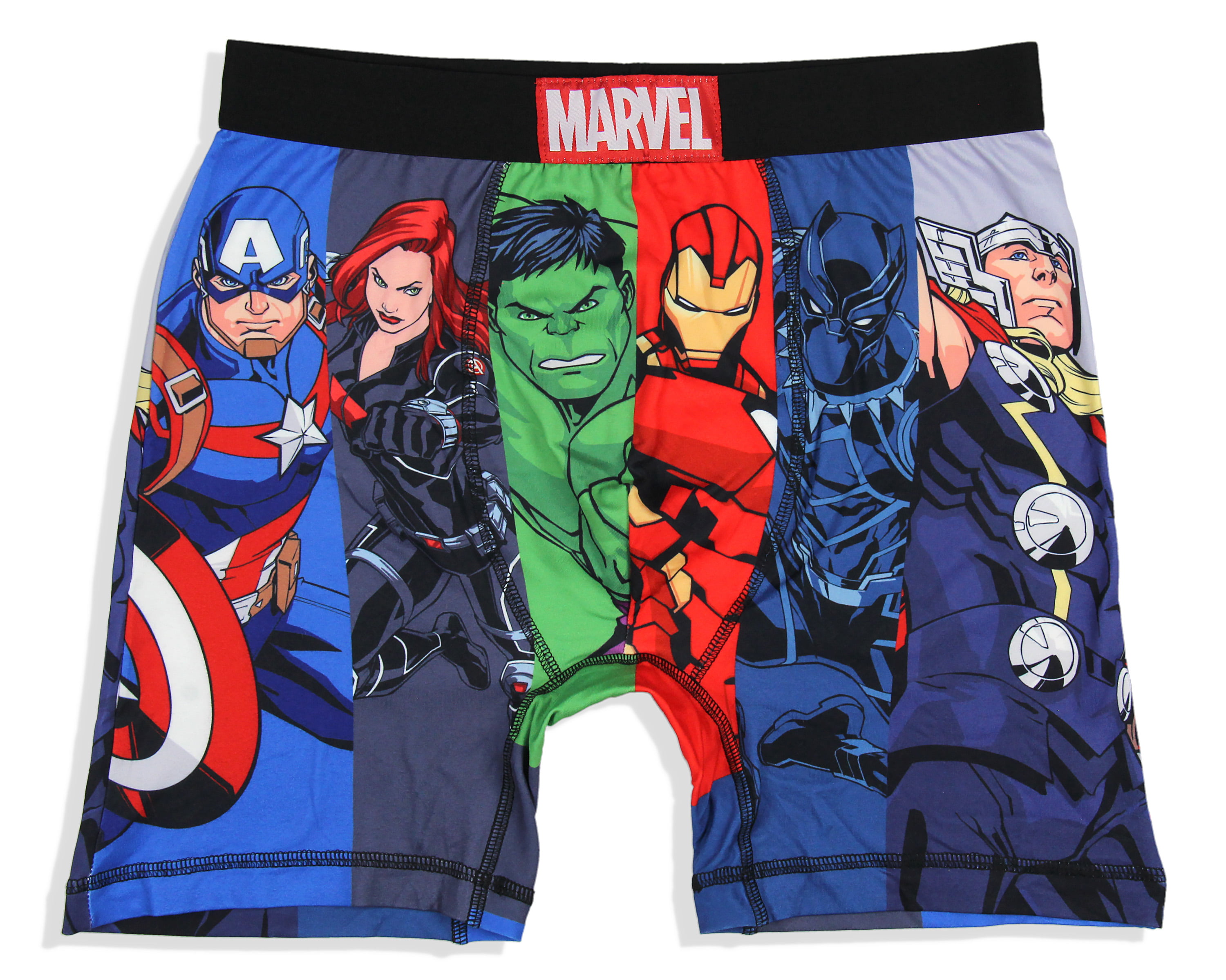 Marvel Mens' 2 Pack The Avengers Comic Boxers Underwear Boxer Briefs (Large)