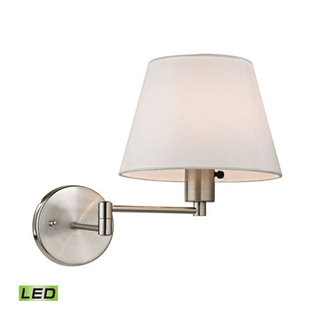 

Wall Sconces 1 Light LED With Brushed Nickel Finish 9 inch 13.5 Watts - World of Lamp