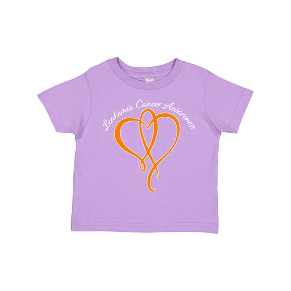Inktastic Leukemia Awareness with Orange Ribbon Heart Boys or Girls Toddler T-Shirt