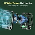 thumbnail image 3 of Hoolife Small Desk Fan, 100-Speed USB Rechargeable Desktop Fan for Table Home Office Camping Travel, Black, 3 of 9