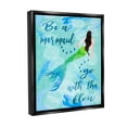 thumbnail image 4 of Stupell Industries Go With Flow Mermaid Abstract Painting Black Floater Framed Canvas Art Print Wall Art, 25 x 31, 4 of 10