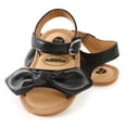 thumbnail image 5 of Aayomet Toddler Colour Kids Sandals Barefoot The 018M Bowknot First Non-Slip Walkers Girl Floor Soild Sandals for Baby Girls,Black 12 Months, 5 of 5