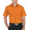 thumbnail image 2 of Omega Men's Short Sleeve Dress Shirt (Orange, 4XL), 2 of 4