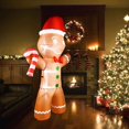 thumbnail image 2 of 6Ft Christmas Inflatable Gingerbread Man with Candy Canes,Outdoor Welcome Christmas Decorations Built-in LED Lights,Blow up Yard Decoration Inflatables for Indoor Garden Party Christmas Decor, 2 of 6