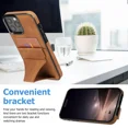 thumbnail image 3 of Advanced PU leather bracket card slot with card holder, ultra-thin vertical support phone case, suitable for iPhone 16 pro max durable shockproof phone case, 3 of 5