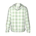 thumbnail image 3 of Uemuo Green Checkboard Pattern Women's Full Zip UPF 50+ Sun Protection Hoodie Jacket Long Sleeve Sun Shirt Hiking Outdoor Performance with Pockets-Medium, 3 of 9