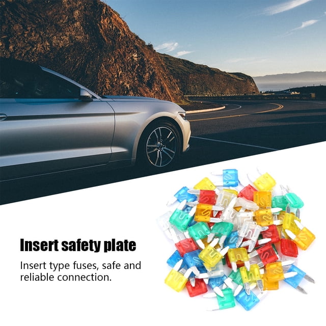Surtido de fusibles de cuchilla en miniatura de tamaño pequeño con perfil multicolor de 60 piezas para automóviles y camiones (S)
