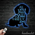 thumbnail image 3 of Handmadetneonsign All You Need Is Love And A Dog Metal Wall Art Light, Dachshund Metal Sign Wall Decor, Pet Lover Metal Decor, 3 of 5