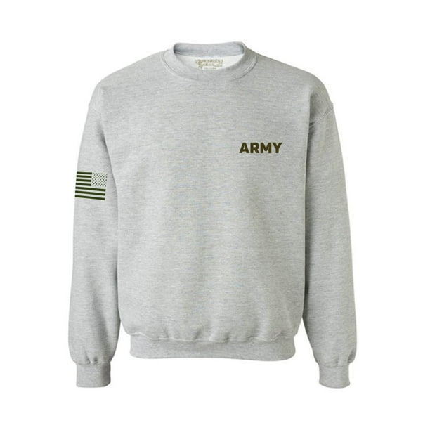 Awkward Styles Awkward Styles Army Sweatshirt With Flag On Sleeve Military Sweater With American Flag Sleeve Patriots Gifts Army Sweater For Men Women S Army Sweatshirt Proud Army Outfit Military Gifts Unisex