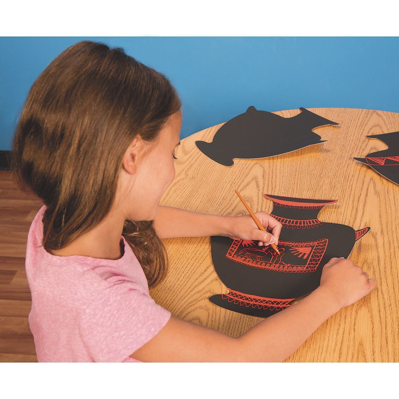 Greek Pottery Scratch Art Craft Kit (Pack of 24)