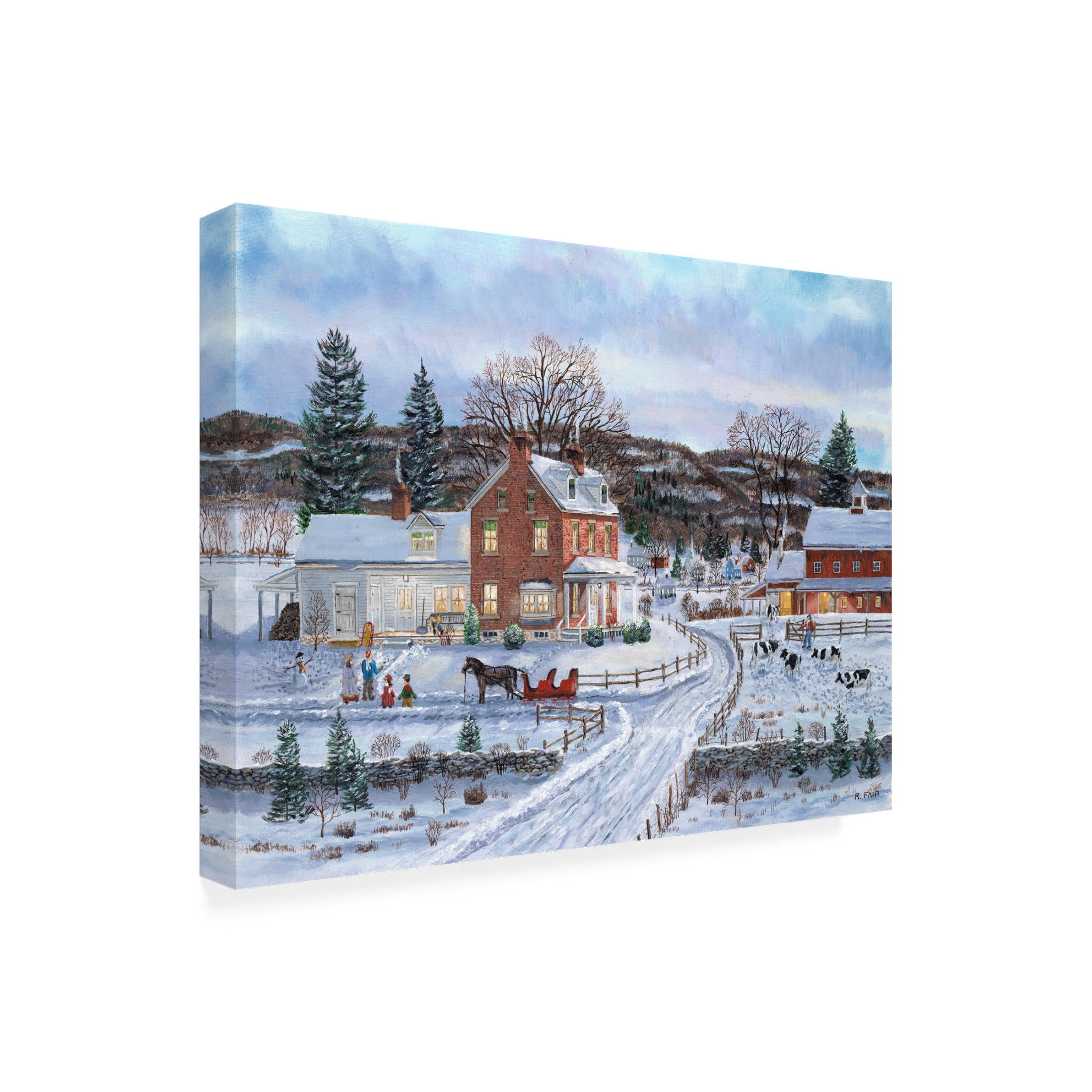 Canvas Wall Art - Bob Fair 'Guests for Dinner' Wall Art for Living Room, Bedroom, or Office Décor by Trademark Fine Art - 47 x 35 Inches