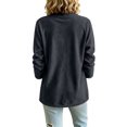 thumbnail image 4 of Classic Denim Cardigan for Women, Long Sleeve Open Front Jean Jacket - Casual Loose Fit Lightweight Shirt Coat for Spring Fall Layering Black L, 4 of 6