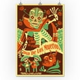 thumbnail image 2 of Dia de los Muertos (Day of the Dead), Lucha Libre del Fuego (24x36 Giclee Gallery Art Print, Vivid Textured Wall Decor), 2 of 3