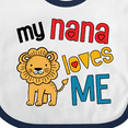 thumbnail image 4 of Inktastic Nana Loves Me Grandkids Lion Boys Baby Bib, 4 of 4