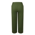 thumbnail image 6 of Outfmvch Ankle Pants for Women Women High Waisted Wide Leg Drawstring Elastic Waist Flowy Pants for Women Petite Loose Flowy Pants Boho Pants for Women 2026 Palazzo Pants with Pockets Green S-5XL, 6 of 7
