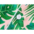 thumbnail image 3 of Beezizac Silky Satin Pajama for Girls - Tropical Flower Coat Style Button Down 2-PC Short Sleeves & Pants Set Size 6-16, 3 of 7