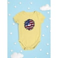 thumbnail image 3 of Patriotic Sunflower Bold Lineart Bodysuit Infant -Image by Shutterstock,  24 Months, 3 of 4