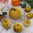 thumbnail image 2 of 8pcs Artificial Halloween Pumpkin Fake Champagne Velvet Cloth Pumpkins Decoration Party Home Farmhouse Tabletop Kitchen Photography Props, 2 of 3