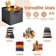 thumbnail image 3 of PinkSheep Collapsible Fabric Cube Storage Bins, Foldable Storage Cubes Organizer Bins Basket(13" x 13"), Black, 6 Pack, 3 of 8