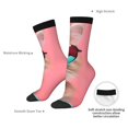thumbnail image 4 of Pofeuu Cool Cat Pink Sunglasses Print Crew Socks, Adult Running Hiking Socks for Youth and Adult, 4 of 6