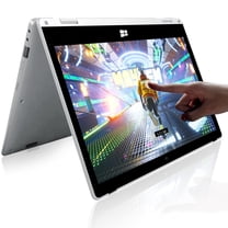 2 in 1 Windows Laptop, 11.6 inch Laptop Computer, 4GB RAM, 128GB SSD Storage, 360 Degree Convertible Tablet Intel Processor, Webcam, WiFi, Type-C, Silver