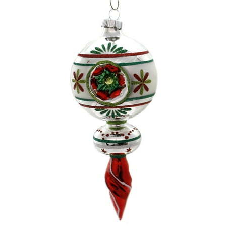 Glass Twist - Shiny Brite HS DROP BALL WITH TWIST Glass Holiday Splendor Ornament 4027587